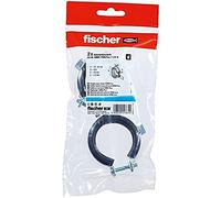 fischer FGRS Plus 1/4" B - Collier de serrage avec fermeture rapide pour la fixation de tuyaux jusqu'à 2" avec tiges filetées ou vis à double filetage - Lot de 2 - N° d'article 49859