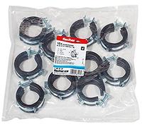 fischer FGRS Plus 1'' BG - Lot de 10 colliers de serrage monobloc avec fermeture rapide et insert d'isolation acoustique pour fixer des tuyaux jusqu'à 1" Filetage de raccordement M8 - Réf. 87127