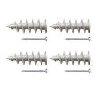 Fischer FID II 50 mm, 4 chevilles avec vis pour manteau, isolantes, pour fixation de charges légères, 573823