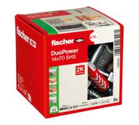 fischer fischer Cheville bi-matière DuoPower 14 x 70 S avec vis, boîte à fenêtre Quantité:8
