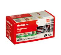 Fischer Chevilles DUOPOWER Ø5 x 25 mm bi-matière boîte de 100