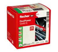 Fischer Cheville DuoPower 12x60 S LD bi-matière multi-matériaux avec vis Boîte de 10