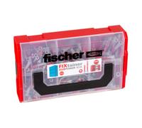 Fischer 541105, Chevilles à expansion, béton cellulaire autoclavé, brique, béton, bloc de plâtre, plaque de plâtre armé de fibres, plaque de plâtre cartonnée, plastique, 216 pièce(s), 80 x DuoPower 6