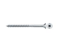 fischer fischer Vis PowerFast II FPF II CZP 4,5X80 BC 500 Tête fraisée, empreinte PZ, zingué blanc, filetage partiel Quantité:200