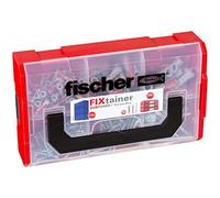 fischer - FIXtainer de chevilles bi-matière et multi-matériaux DUOPOWER avec vis / 60 DUOPOWER 6x30, 30 DUOPOWER 8x40 et 15 DUOPOWER 10x50