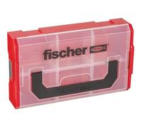 fischer FIXtainer Malette 533069 – boîte de rangement rectangulaire vide Noir/Rouge/Transparent
