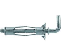 fischer HM 5 x 65 H - Lot de 50 chevilles métalliques pour corps creux avec crochets d'angle pour fixer des images, des rails de rideaux dans les matériaux de construction en panneaux - 519781