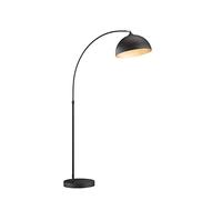 Fischer & Honsel Lampadaire avec câble 1 ampoule E27 max. 40 W Noir sable - abat-jour en métal - Noir sable