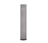 Fischer & Honsel Lampadaire Thor | Noir sable | Abat-jour en tissu gris lin blanc | H : 110 cm, D : 19 cm | Interrupteur à pied | 3 x E14 max. 25 W exclu LM.