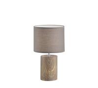 Fischer&Honsel Malik Lampe de table, en béton, 40 W, couleur de bois