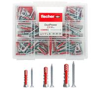 Fischer Mallette Kit DUOPOWER 80 chevilles universelles avec vis assorties transparente