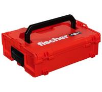 Fischer L Boxx FLB 136 Mallette à outils empilable et accrochable, boîte à outils extensible, vide, compatible pour Sortimo, 508137, rouge, vide