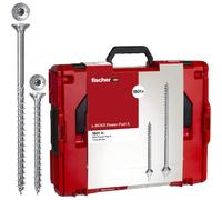 fischer - L-BOXX Vis PowerFast II - Mallette de 1801 pièces pour Panneaux de Bois aggloméré - Assortiment de vis à Bois PowerFast II Filetage partiel et Total + Un Coffret de 10 Embouts