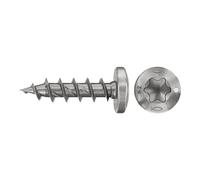 fischer Lot de 200 vis à aggloméré PowerFast II PTF 3,5 x 20 A2 200 - Tête demi-ronde - Entraînement étoile intérieure TX - Filetage complet - Acier inoxydable A2 - Pour raccords métalliques et bois