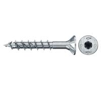 Fischer Power-Fast II FPF II Vis pour panneaux d'aggloméré 5,0x45 mm 500 pièces ( 670375 ) Tête fraisée avec filetage partiel Torx électro-zingué, passivé bleu
