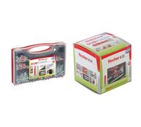 Fischer Redbox DuoPower + Vis & Cheville bi-matière et multi-matériaux DUOPOWER 8x40 avec vis/Boîte de 50