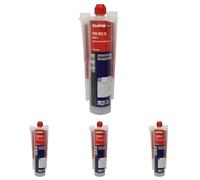 fischer - Résine d'inejction FIS RC II 300 T pour scellement de fers à béton - 1 cartouche de 300 ml (Lot de 4)