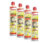 fischer - Résine hybride de scellement FIS HT 300 T gris - 1 cartouche de 300 ml (Lot de 4)