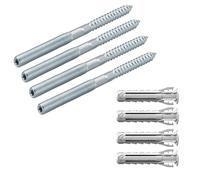 Fischer STS 567616 Kit vis double filetage M10 x 100 avec cheville SX Plus, pour fixation colliers sur maçonnerie ou directement sur bois, empreinte torx, hexagone intégré,