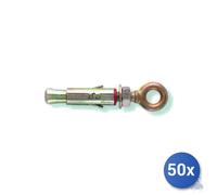 Fischer Tassello Ancorante 50x Grigio In Acciaio Con Occhiolo 8.8 SLM 6 Mm 12X45