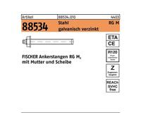 fischer Tige d'ancrage RG M 16x165 gvz électro-galvanisé qualité d'acier 5.8