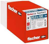 fischer Vis à bois fischer PowerFast II 10,0x100 6 pans TX, acier galavanisé, passivée bleu Quantité:50