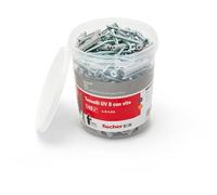 Fischer UVD II 8 S Seau avec 140 chevilles avec vis | 8 x 40 mm | 140 chevilles + 140 vis | pour briques pleines et perforées