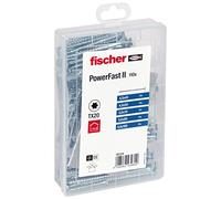 fischer - Valisette ProfiBox de 110 vis galvanisées pour Bois aggloméré, tête fraisée, Empreinte Torx, Filetage partiel