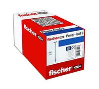 Fischer – Vis à bois PowerFast II 3,5x35 Tête fraisée PZ Zingué blanc Filetage partiel Boîte de 200