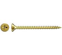 fischer Vis aggloméré 4,5 x 50 tête fraisée jaune galvanisé filetage complet Phillips PZ