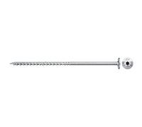 fischer - Vis de charpente Power-Fast 8,0x160, tête disque, empreinte TX, zingué blanc, filetage partiel/Boite de 50