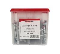Fischer Pattes à vis PVB - taraudage 7x150 - 70 mm - 100 pièces