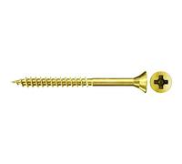 fischer Vis pour panneaux d'aggloméré FSPII 4,5 x 35 à tête fraisée galvanisée jaune filetage complet cruciforme PZ