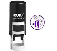 FISH DESIGN Timbre auto-encrage Mini Rubber ronde enseignants décoratifs Timbres 12mm