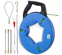 Fish Tape Extracteur de fil 4,5 mm, kit de tige de câble électrique, 7 | Embouts de leader et support de moulinet en PET résistant à la casse - Outils de pêche pour conduits et câblage mural