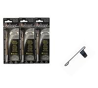 Fisher Lot de 3 recharges SPR4 pour stylo Bullet Fisher Space Pen, noir, avec un clip noir gratuit