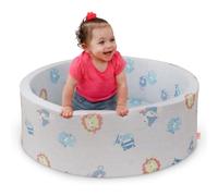 Fisher-Price™ Espace de jeu doux - Aire de jeu intérieure et extérieure pour enfants avec parois latérales en mousse, housse amovible, design rembourré doux pour lire, se détendre et jouer