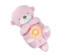 Fisher-Price – Peluche veilleuse Ma Loutre Câlins Bonne Nuit JLJ33 musicale, respiration, rose