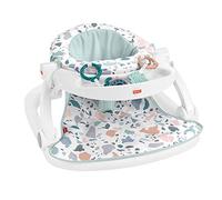 Fisher-Price Portable Baby Chair with Tray and 2 Baby Toys, Sit-Me-Up Floor Seat, Pacific Pebble