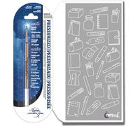 Fisher Space Recharge stylo à encre noire 1,2,3 recharges fines, moyennes ou larges, recharges pressurisées écrit sous l'eau, sur papier humide, graisse et face vers le bas (1, moyenne)