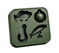 Fishing Theme Realistic Bar Whiskey Reusable Mould - 4-Grid Ice Mold | Ice Molds Drink For Chocolates Gummies Jellies Parties Birthday Freezer Bar Beverage