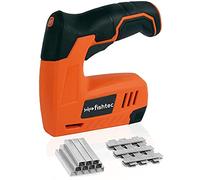 FISHTEC Agrafeuse Cloueuse Sans Fil Pistolet Agrafeur Batterie | Outil de fixation pour tapisserie, bricolage et menuiserie, boite de consommables, chargement universel, coque abs robuste