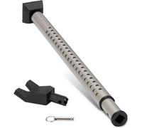 FISHTEC Barre anti-effraction pour porte et fenêtre - Télescopique 71-114 cm - Alarme 100dB avec détecteur de vibration