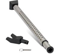 FISHTEC Barre anti-effraction pour porte et fenêtre - Télescopique 71-114 cm - Alarme 100dB avec détecteur de vibration