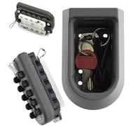 FISHTEC Boîte à Clés Murale à Combinaison Coffre Sécurisé | Enregistrement de 10 Codes à 3 Chiffres, Alliage en Zinc et Aluminium, Fixation Extérieure pour Maison et Airbnb