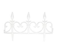 FISHTEC Bordures de Jardin en Plastique Flexible Lot 8 - Longueur Linéaire 4.08 m Idéal pour Clôture, Massif, Pelouse, Parterre 50 CM x 30 Blanc