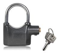 Cadenas Alarme de Sécurité - FISHTEC - 80 mm - A clé - Noir