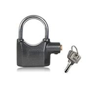FISHTEC - Cadenas Alarme Antivol 110 dB, Acier Trempé, Etanche, pour Vélo, Moto, Jardin, Portail, Boîte à Outils, 3 Clés, Piles LR44 Incluses,