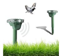 FISHTEC Chasse Nuisibles Flash 270° - Panneau Solaire - LED Flash, Détecteur de Mouvement Infrarouge - Angle Détection 120° - ULTRASONS - Idéal Animaux, Nuisibles (Souris, Chats, Lapins, Renards)