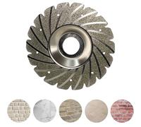 FISHTEC Disque diamant meuleuse 115 mm - Coupe nette - Segments hélicoïdaux - Brique, pierre, céramique